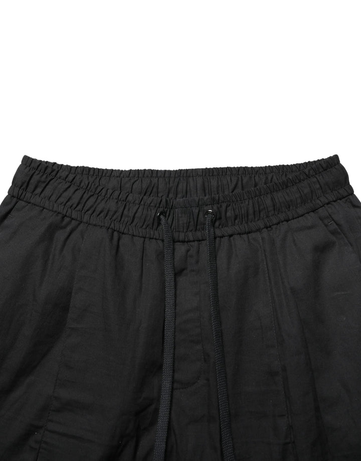 Dolce & Gabbana Sample Sale Dolce & Gabbana Black Cotton Skinny Men Jogger Trouser Pants - | Designer outlet