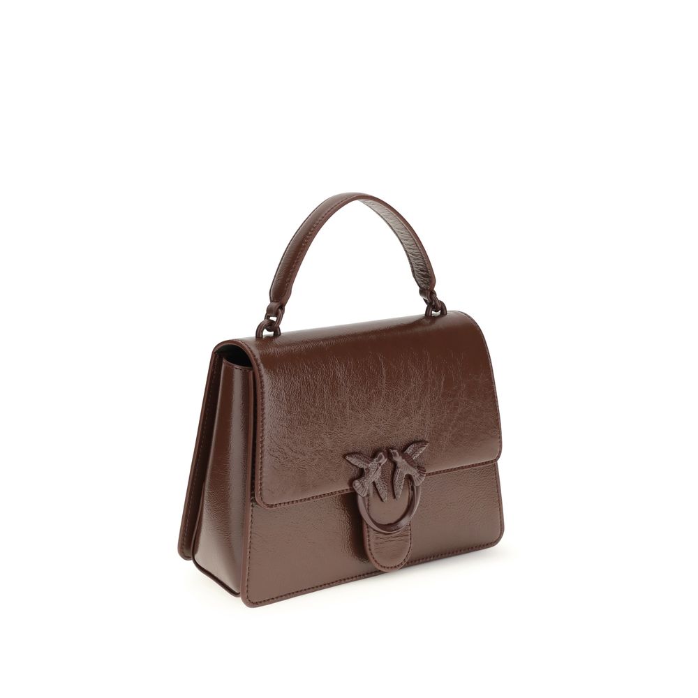 PINKO Brown Calf Leather Bos Taurus Shoulder Bag
