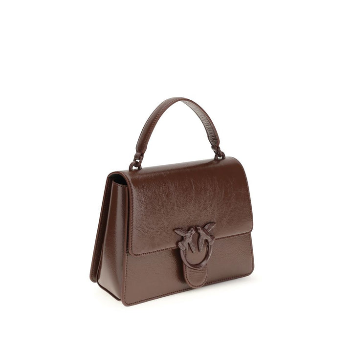 PINKO Brown Calf Leather Bos Taurus Shoulder Bag