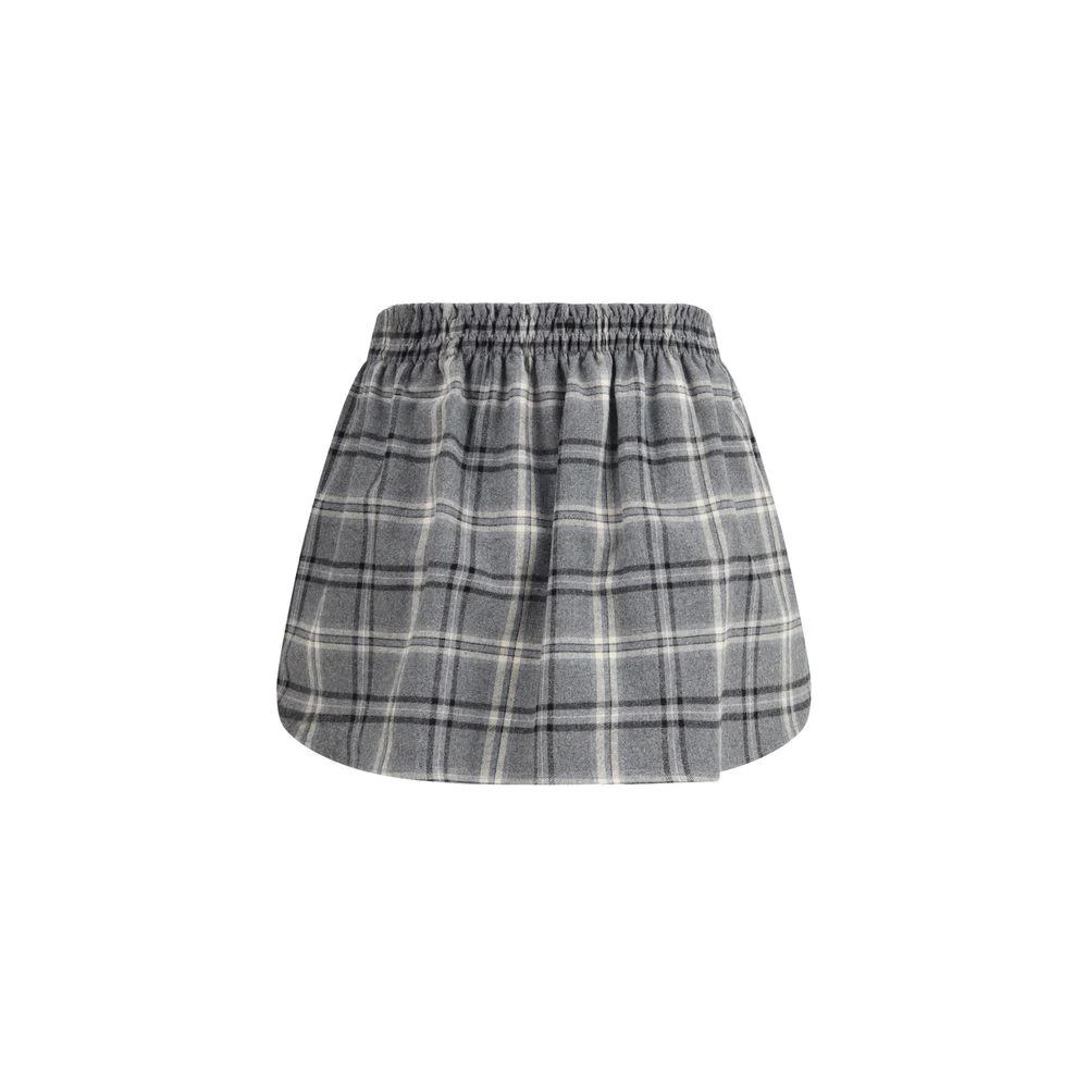 Miu Miu Sample Sale Miu Miu Gray Cotton Mini Skirt - | Designer outlet
