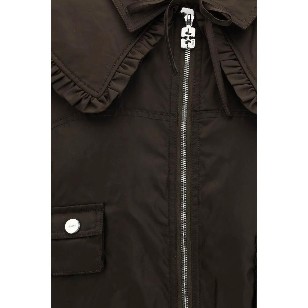 Ganni Sample Sale Ganni Bicolor Polyamide Bomber - | Designer outlet