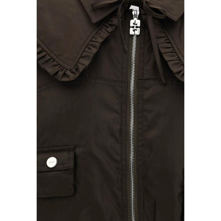 Ganni Sample Sale Ganni Bicolor Polyamide Bomber - | Designer outlet