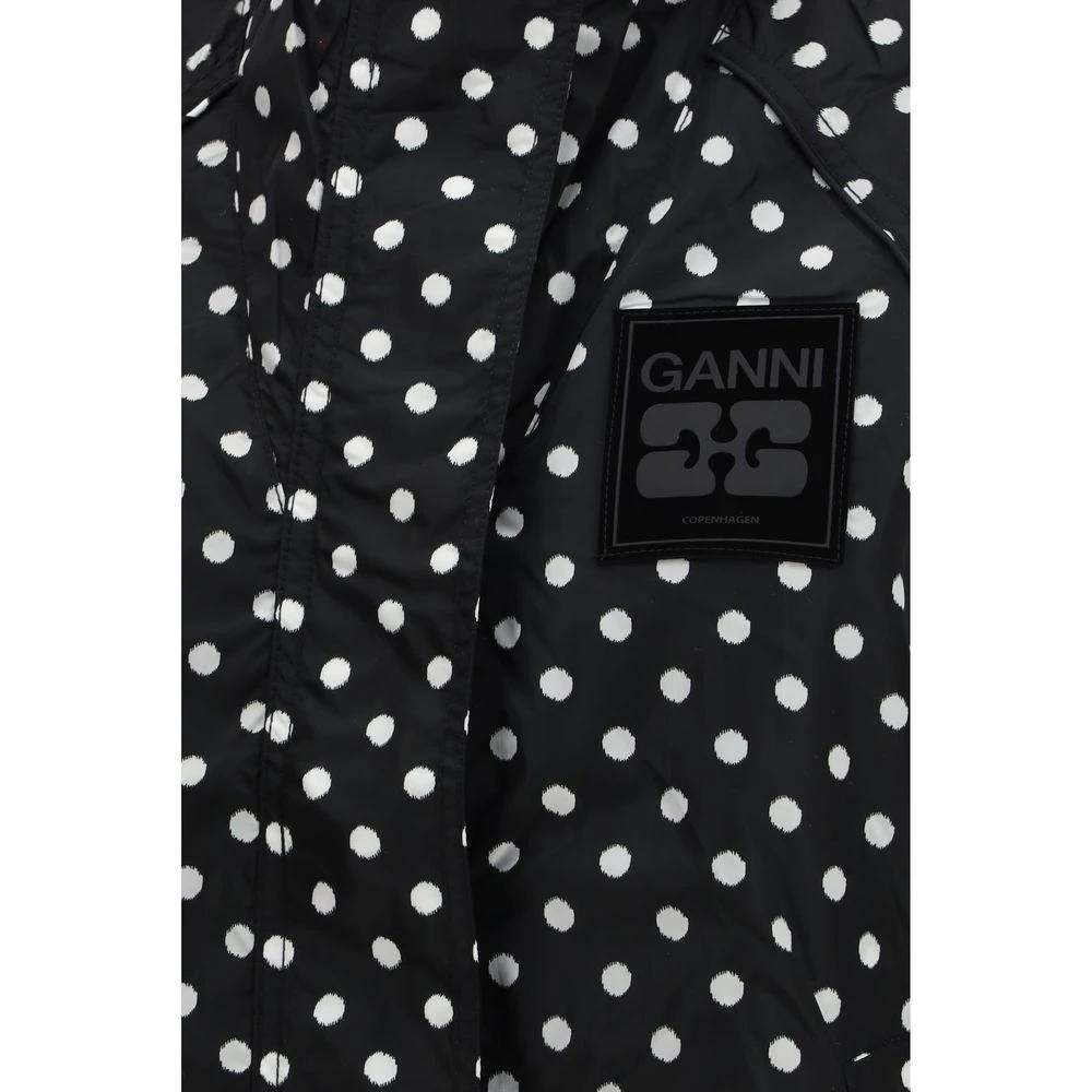 Ganni Black Recycled Polyamide Shell Jacket