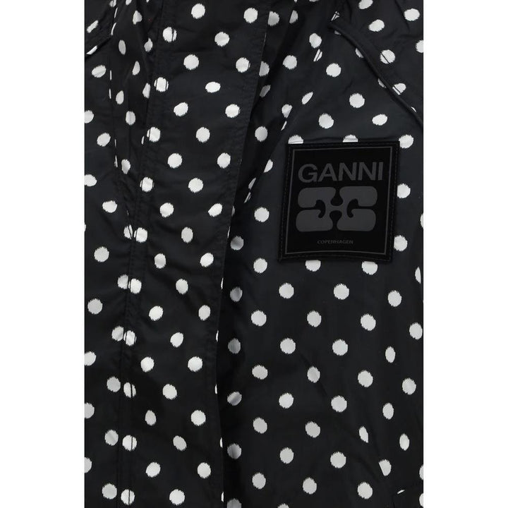 Ganni Black Recycled Polyamide Shell Jacket