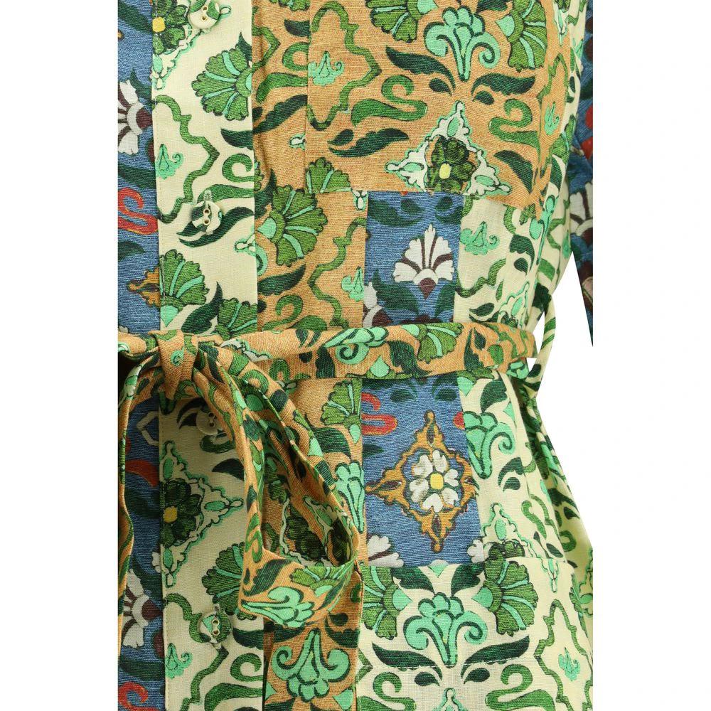 Alemais Sample Sale Alemais Multicolor Linen Casual Dress - | Designer outlet