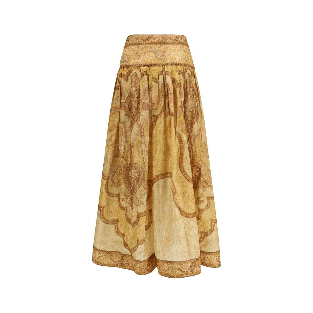 Zimmermann Sample Sale Zimmermann Bicolor Cotton Long Skirt - | Designer outlet