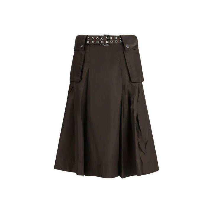 Ganni Sample Sale Ganni Brown Recycled Polyamide Long Skirt - | Designer outlet