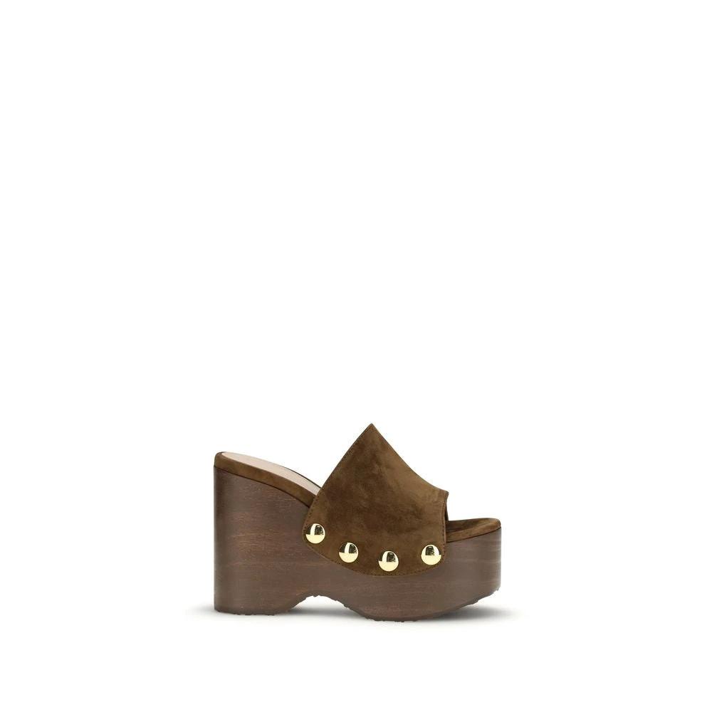 Gianvito Rossi Sample Sale Gianvito Rossi Brown Calf Leather Bos Taurus Clogs - | Designer outlet