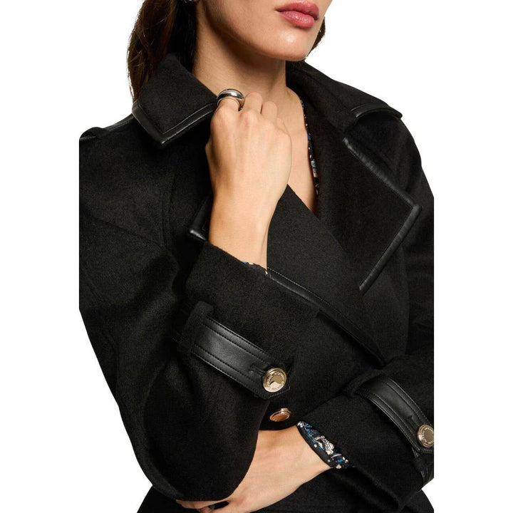 Morgan De Toi Black Polyester Coat
