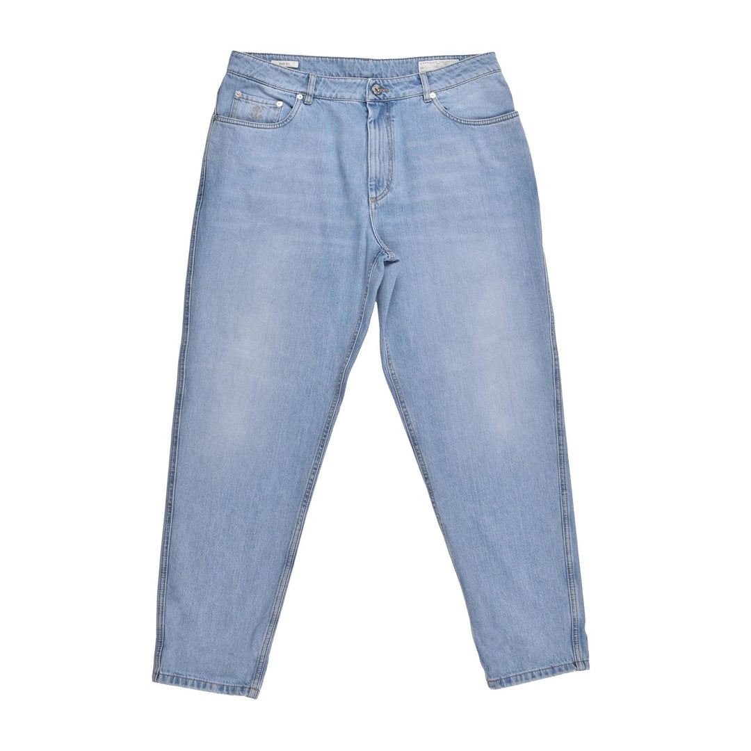 Brunello Cucinelli Sample Sale Brunello Cucinelli Blue Cotton Relaxed Fit Jeans - | Designer outlet