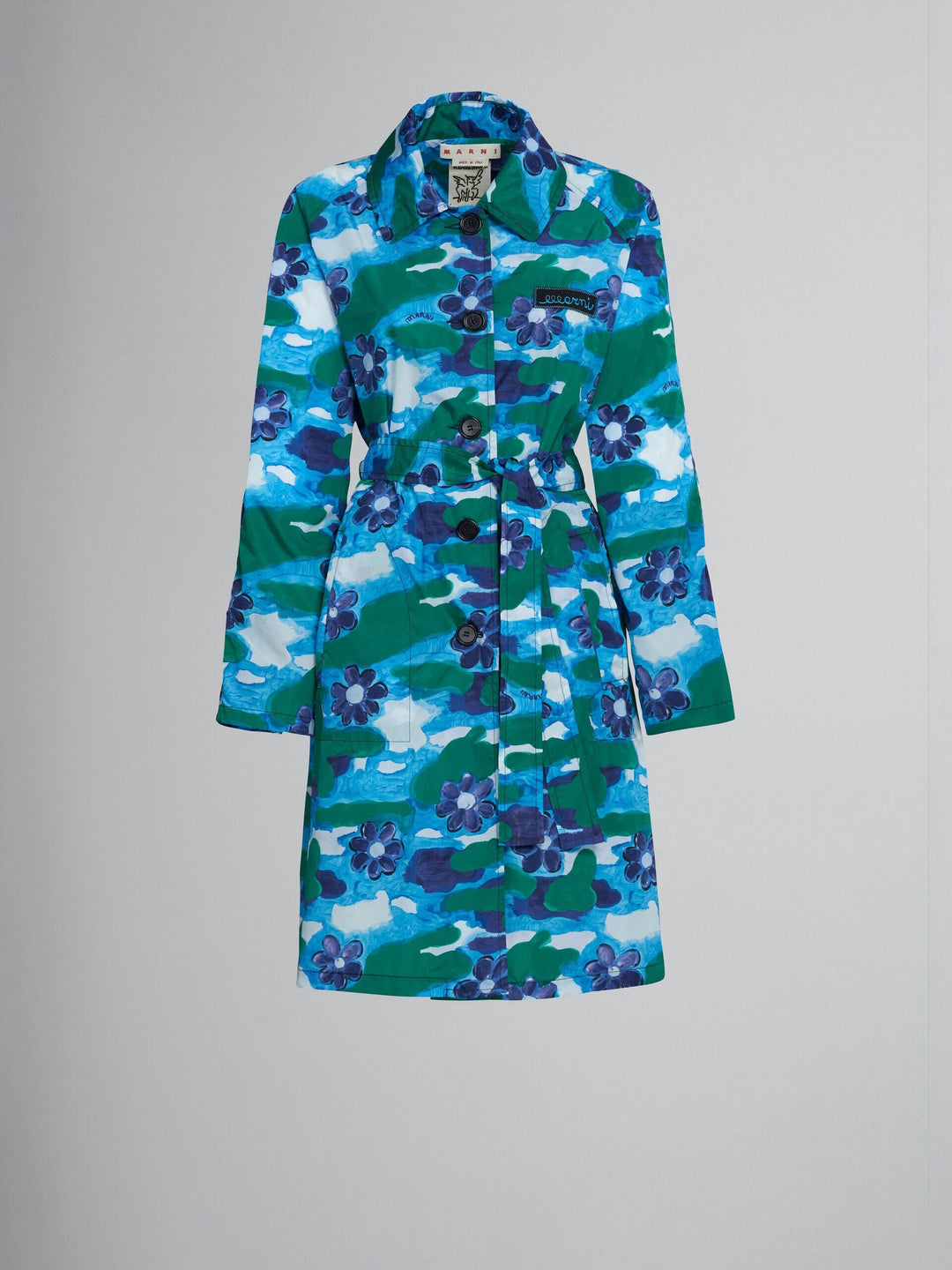 Marni Sample Sale Marni Blue Fibres Coat - | Designer outlet