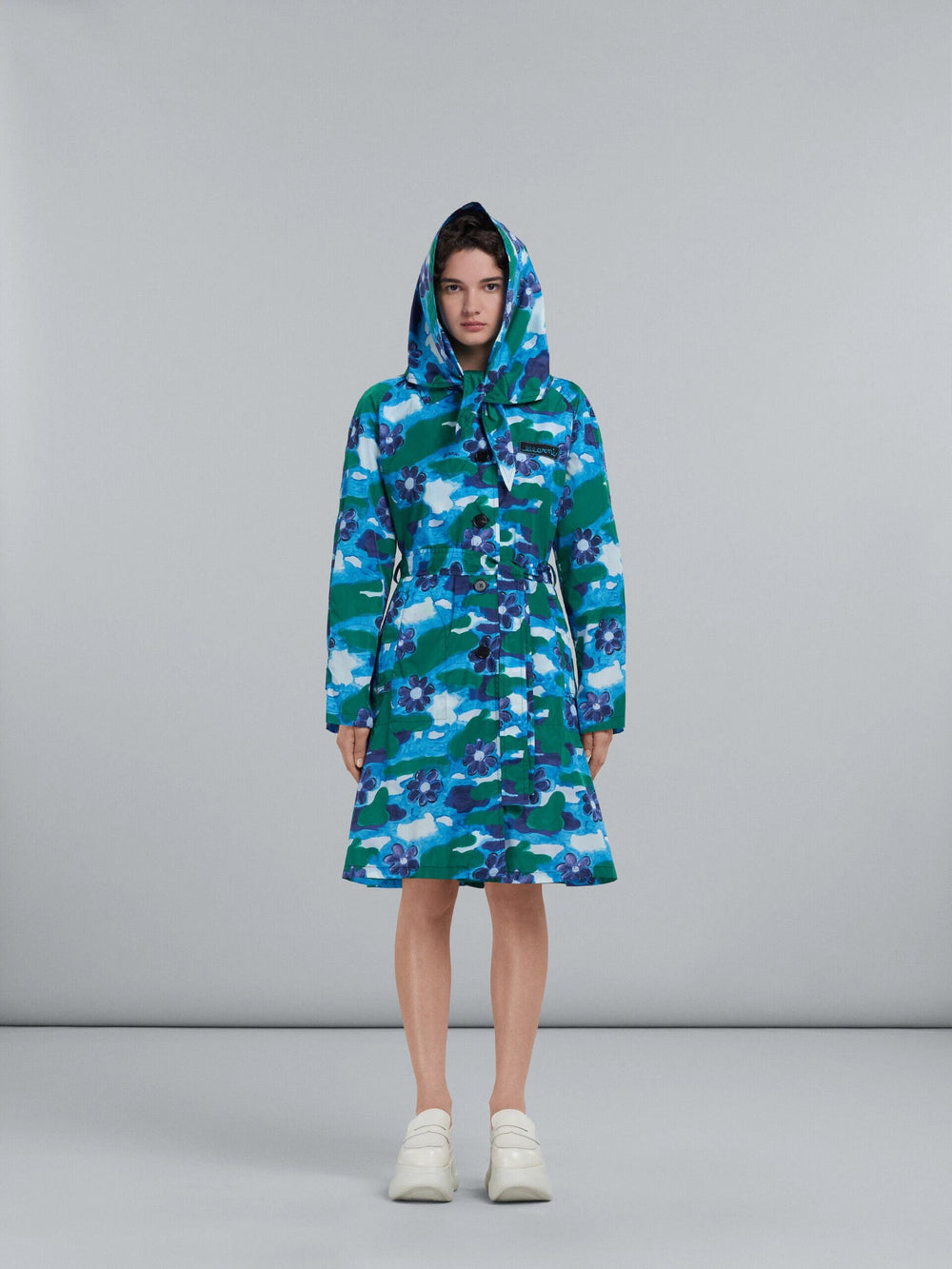 Marni Sample Sale Marni Blue Fibres Coat - | Designer outlet