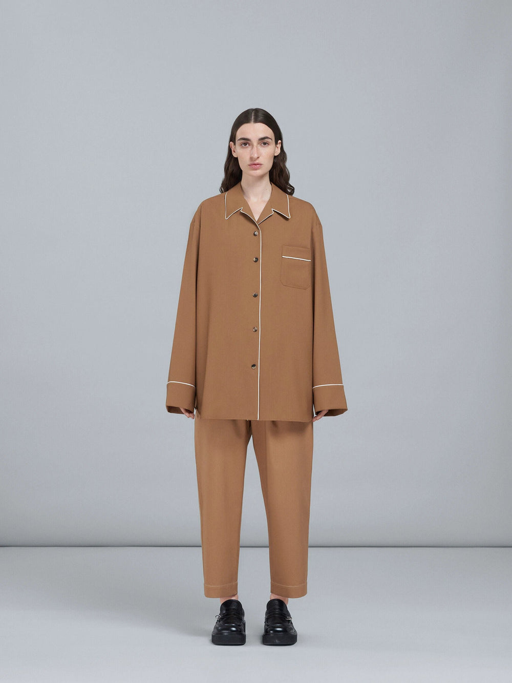 Marni Sample Sale Marni Brown Fibres Casual Pants - | Designer outlet