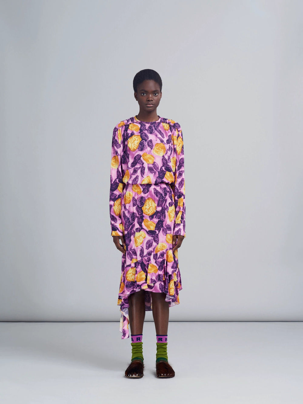 Marni Sample Sale Marni Purple Fibres Long Skirt - | Designer outlet
