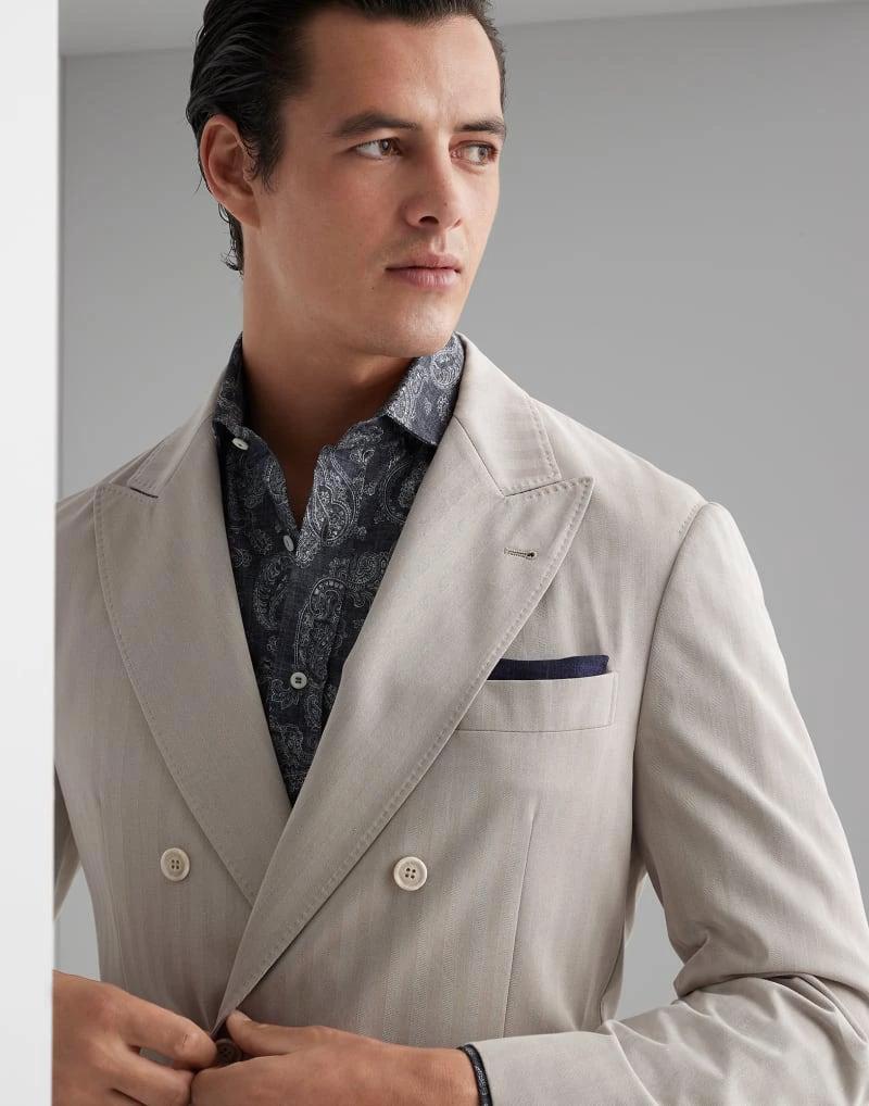 Brunello Cucinelli Sample Sale Brunello Cucinelli Brown Cotton Blazer - | Designer outlet