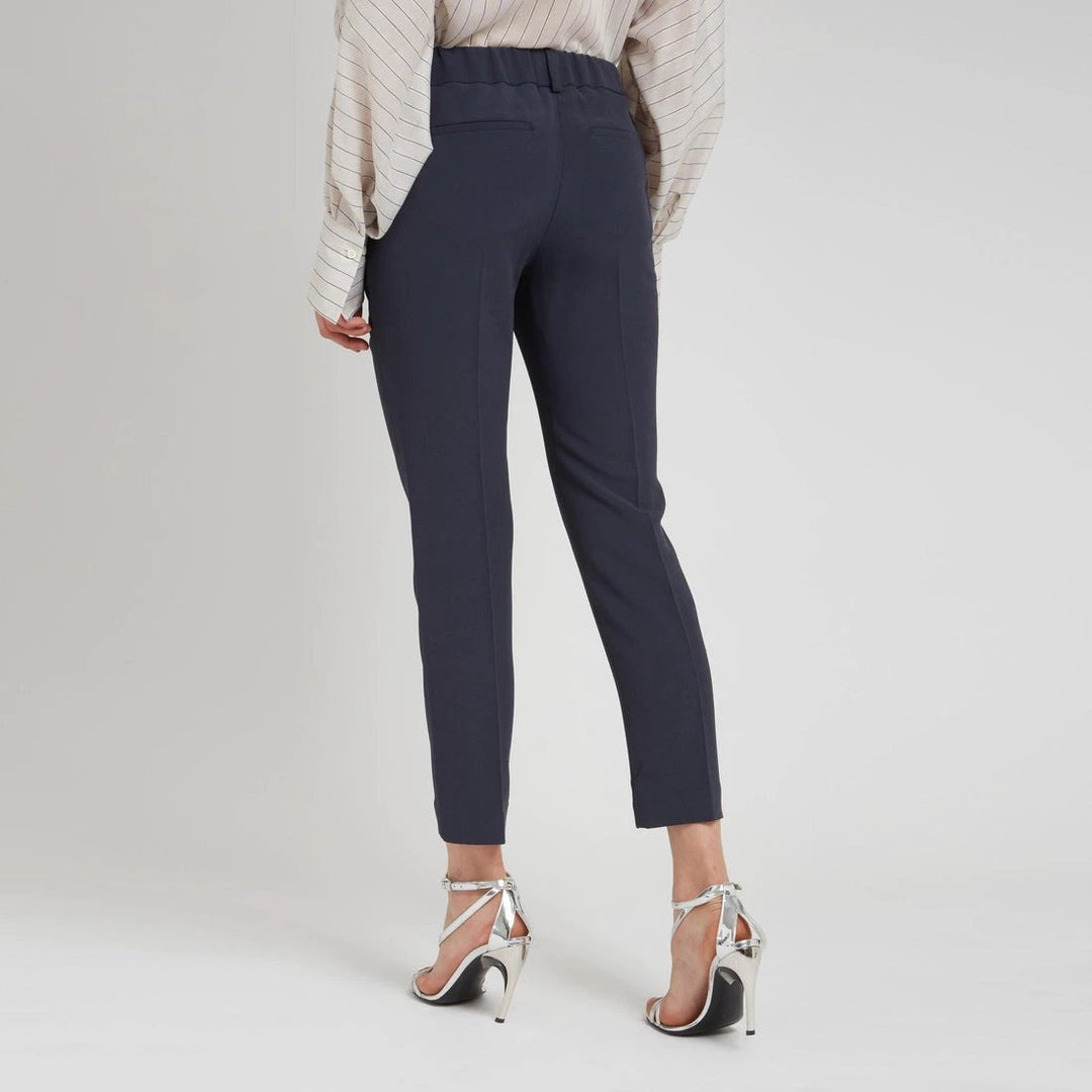 Brunello Cucinelli Blue Acetate Casual Pants