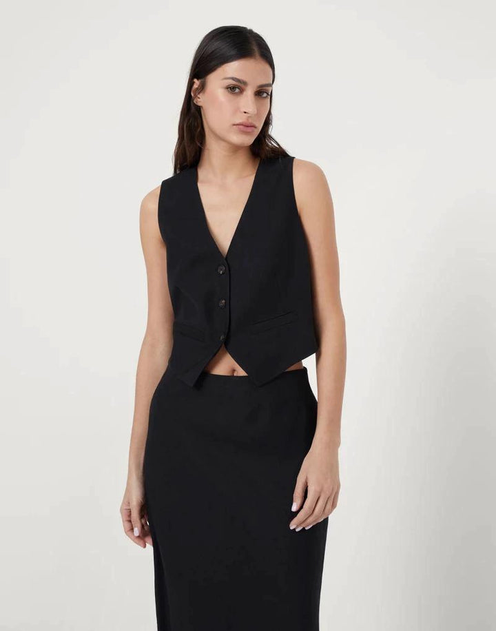 Brunello Cucinelli Sample Sale Brunello Cucinelli Black Viscose Sleveless Jacket - | Designer outlet