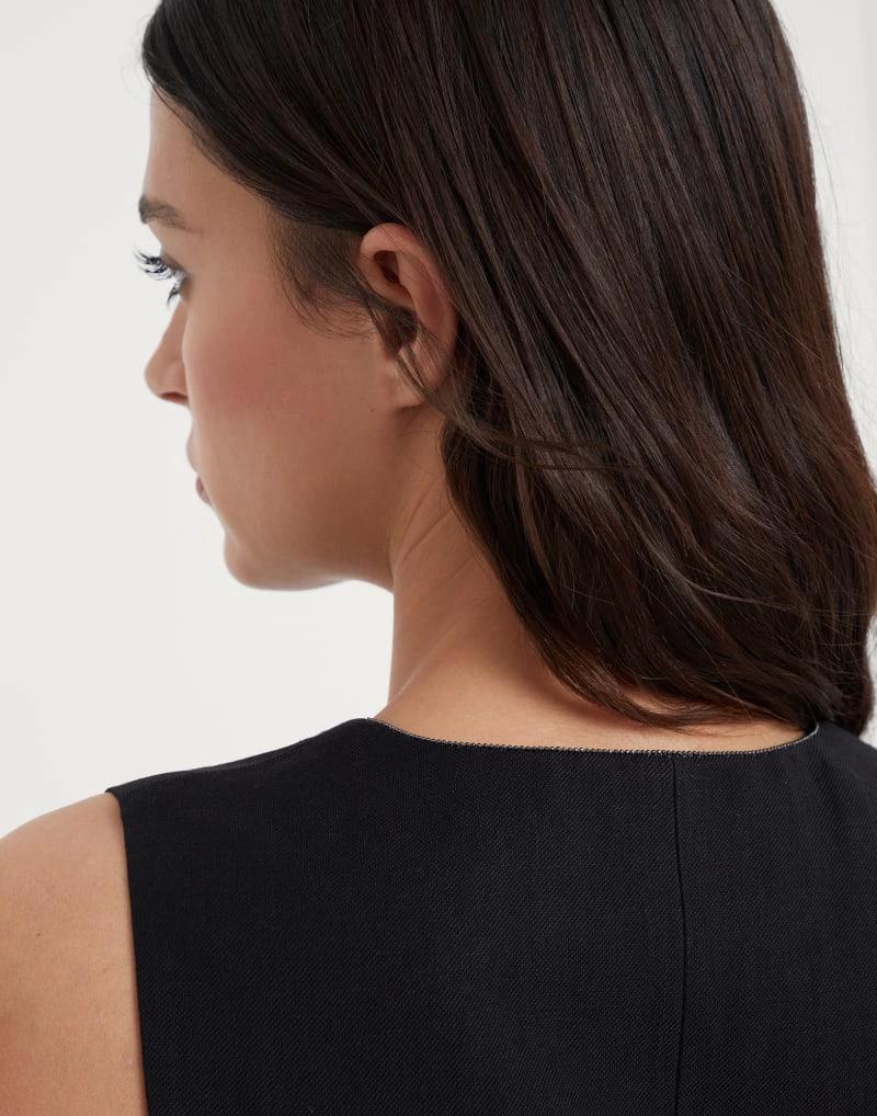 Brunello Cucinelli Sample Sale Brunello Cucinelli Black Viscose Sleveless Jacket - | Designer outlet