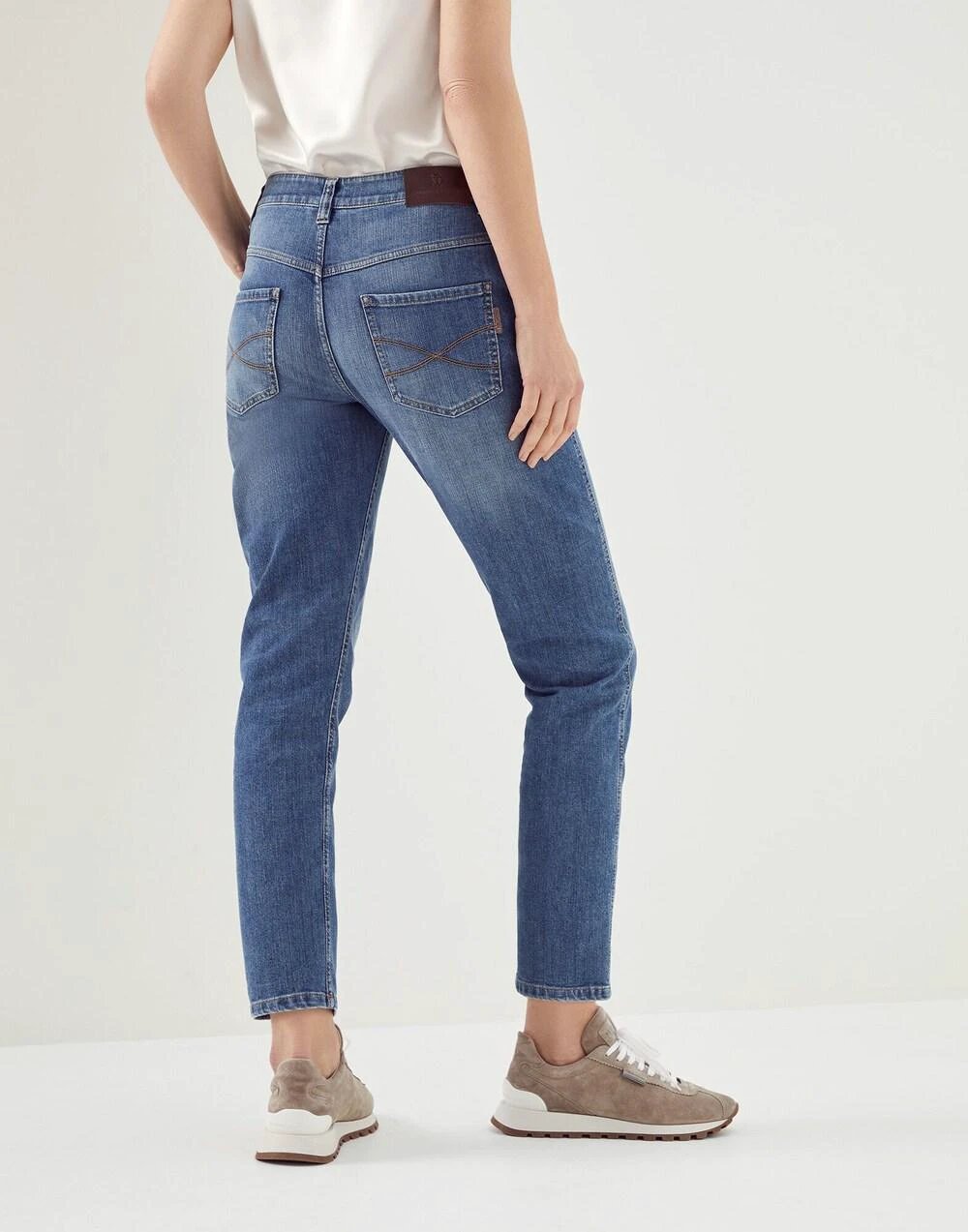 Brunello Cucinelli Sample Sale Brunello Cucinelli Beige Cotton Straight-Leg Jeans - | Designer outlet