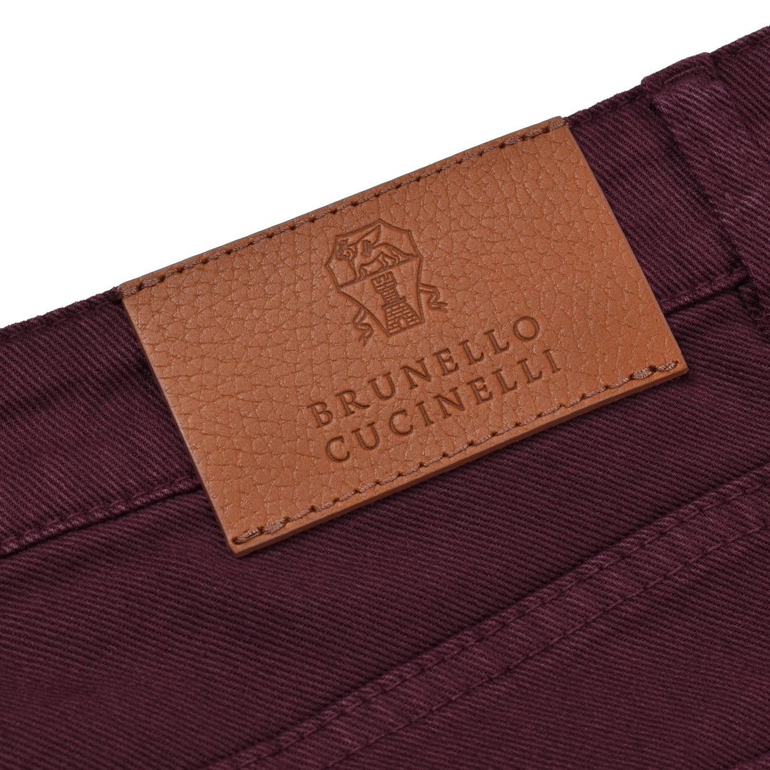 Brunello Cucinelli Sample Sale Brunello Cucinelli Burgundy Cotton Pants - | Designer outlet