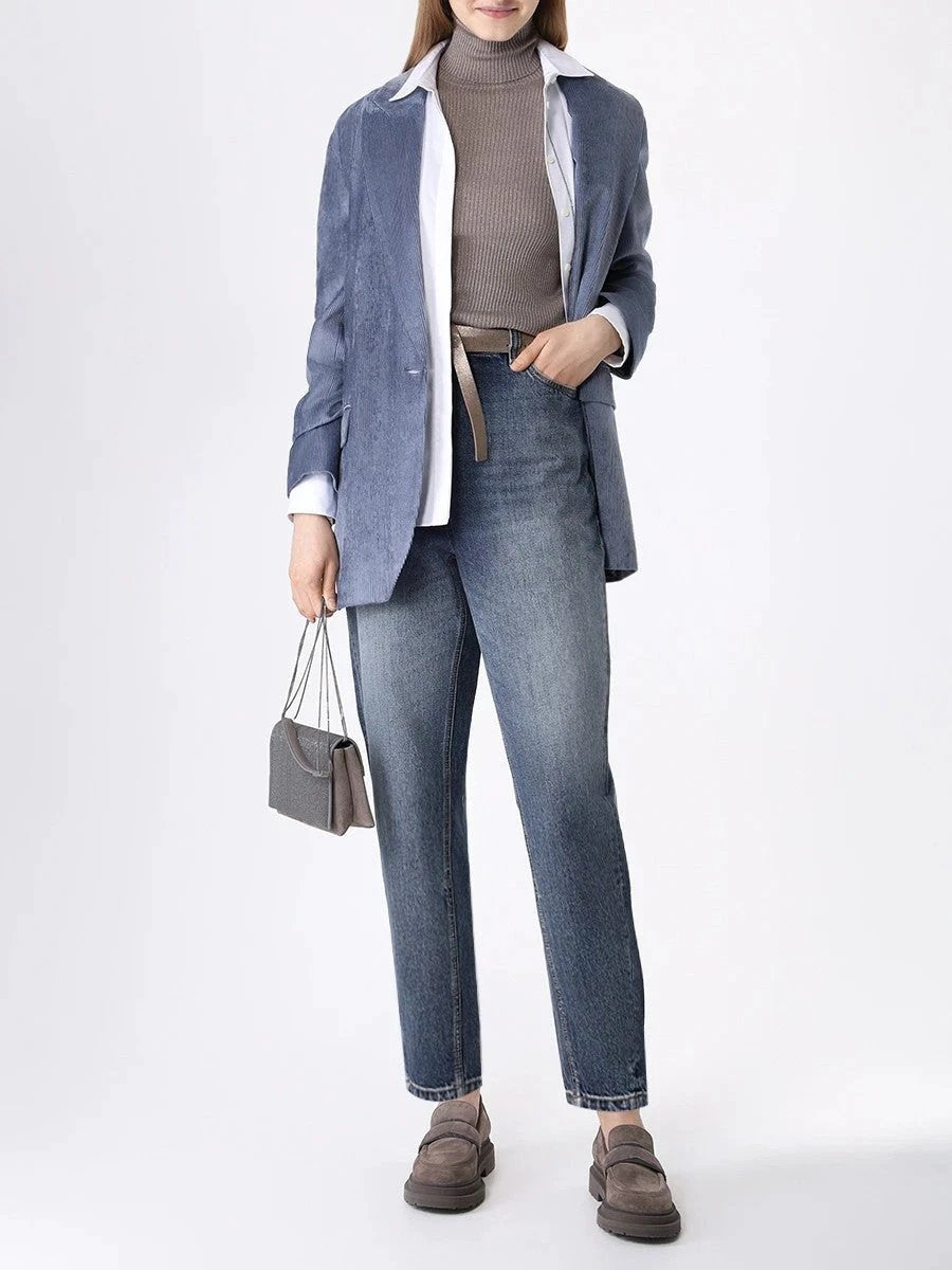 Brunello Cucinelli Sample Sale Brunello Cucinelli Blue Viscose Jackets And Coat - | Designer outlet
