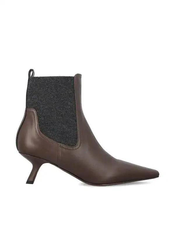Brunello Cucinelli Sample Sale Brunello Cucinelli Brown Leather Chelsea Boots - | Designer outlet