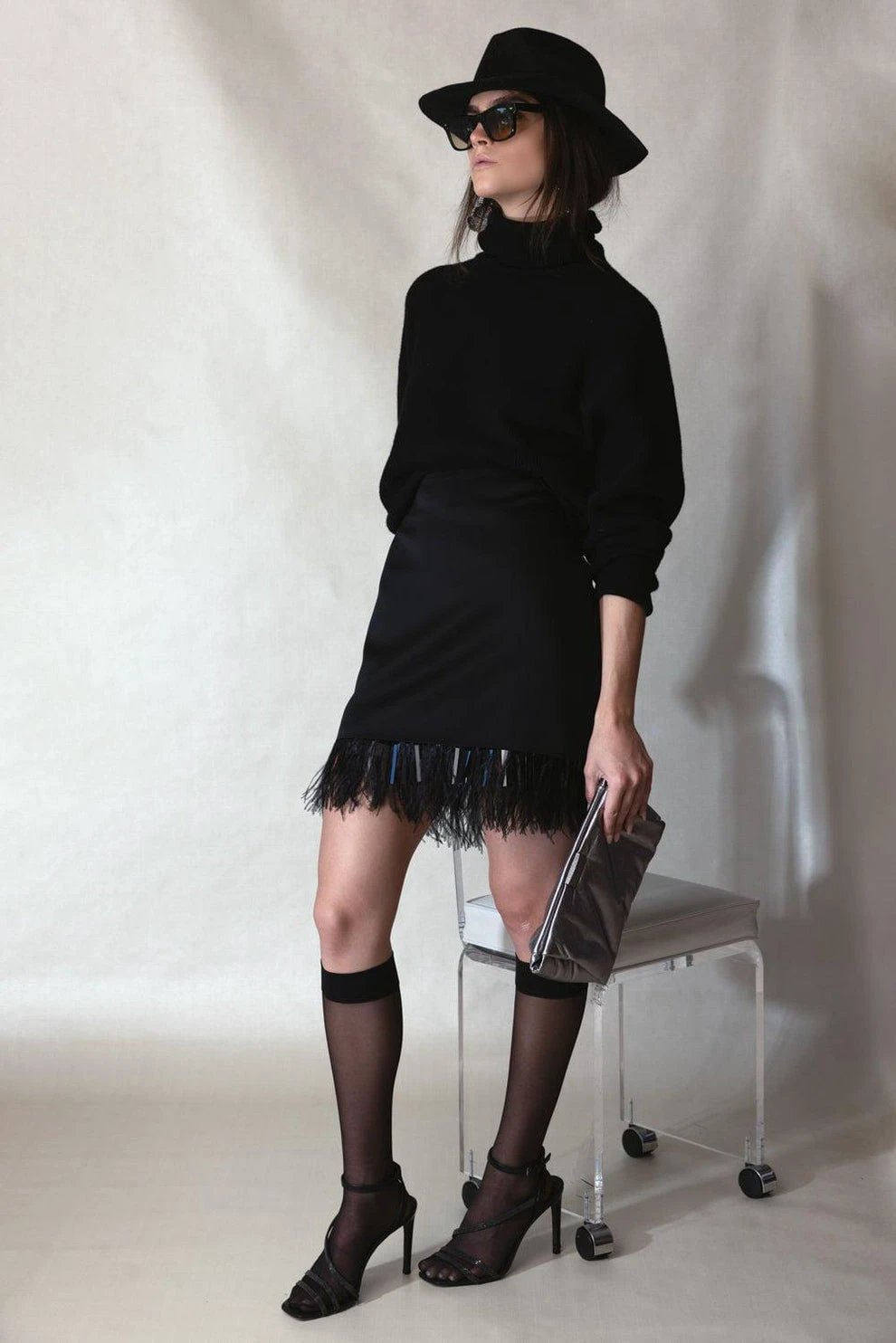 Brunello Cucinelli Sample Sale Brunello Cucinelli Black Acetate Mini Skirt - | Designer outlet