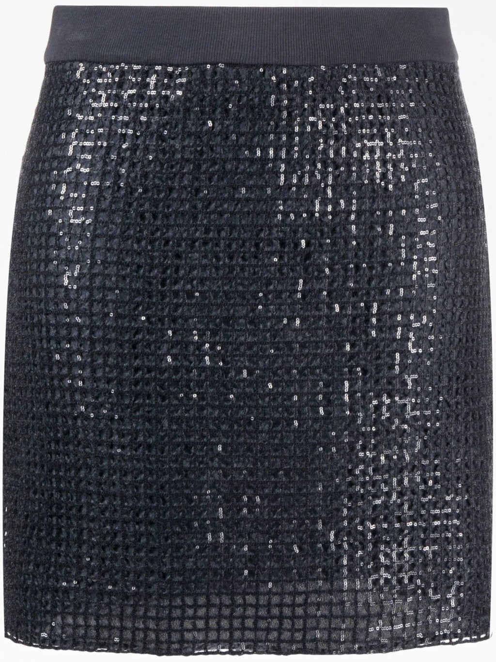 Brunello Cucinelli Gray Acetate Mini Skirt