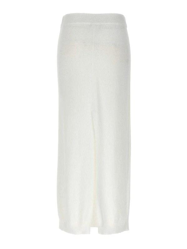 Brunello Cucinelli Sample Sale Brunello Cucinelli White Cotton Long Skirt - | Designer outlet