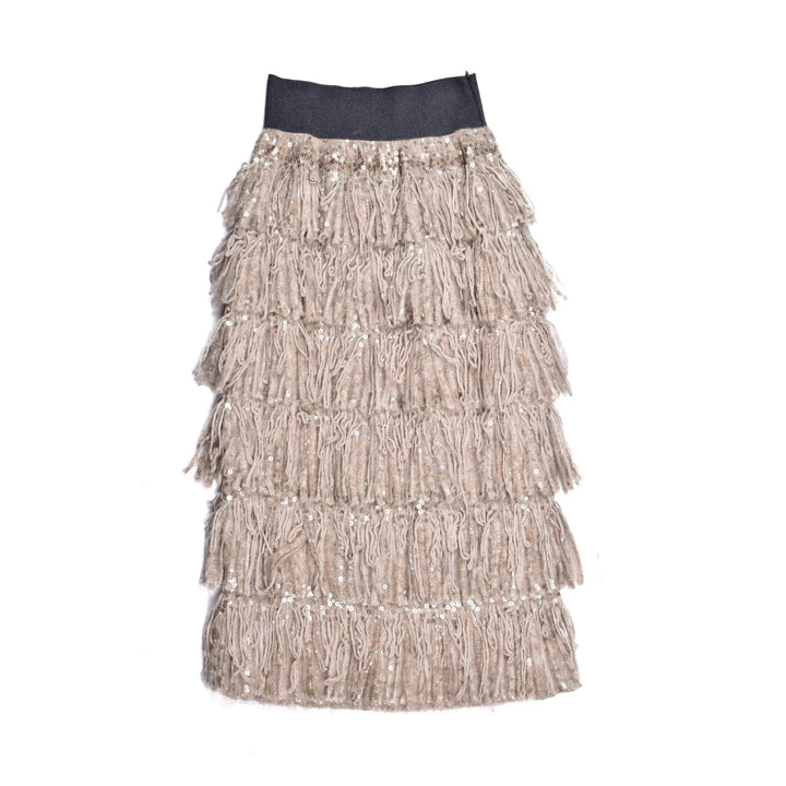 Brunello Cucinelli Sample Sale Brunello Cucinelli Beige Fabric Skirt - | Designer outlet