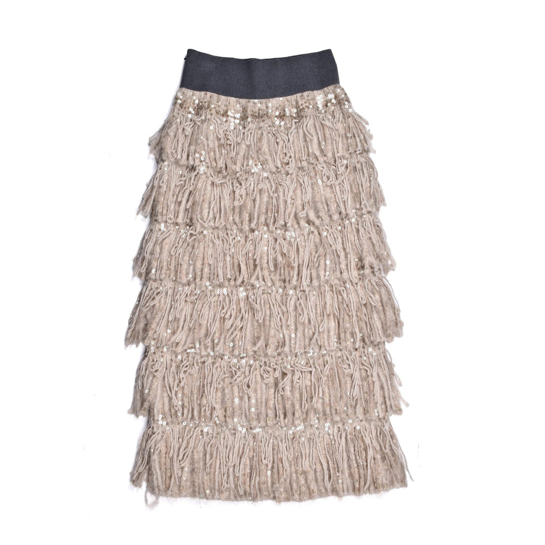 Brunello Cucinelli Sample Sale Brunello Cucinelli Beige Fabric Skirt - | Designer outlet