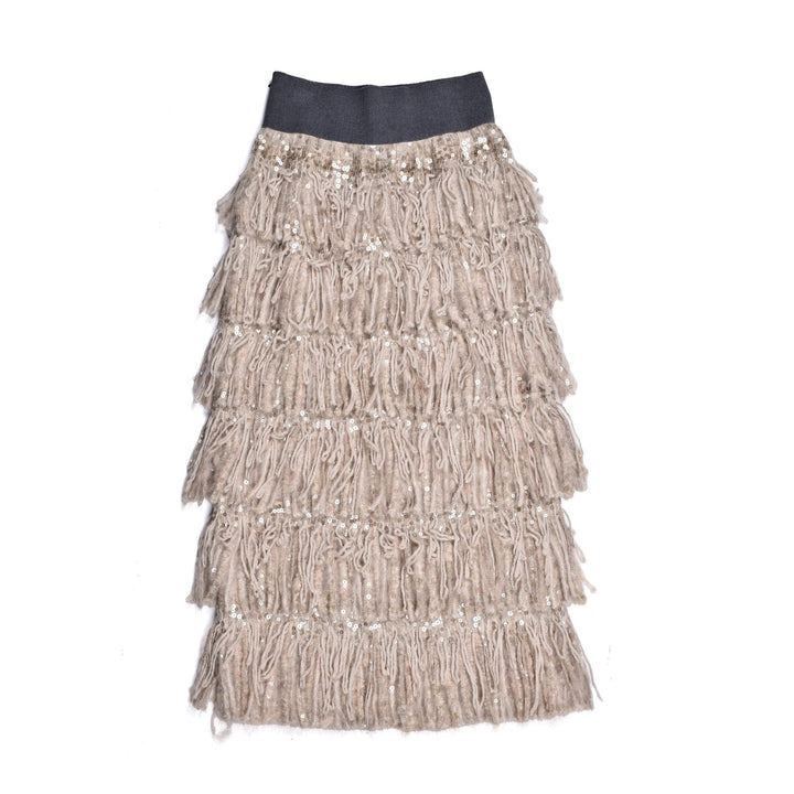 Brunello Cucinelli Sample Sale Brunello Cucinelli Beige Fabric Skirt - | Designer outlet