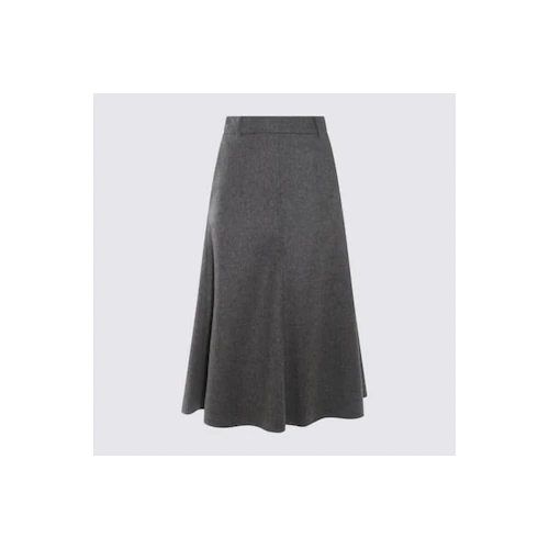 Brunello Cucinelli Sample Sale Brunello Cucinelli Gray Wool Long Skirt - | Designer outlet