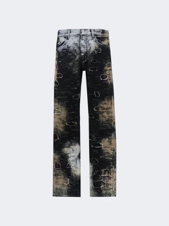 Givenchy Sample Sale Givenchy Bicolor Fibres Straight-Leg Jeans - | Designer outlet