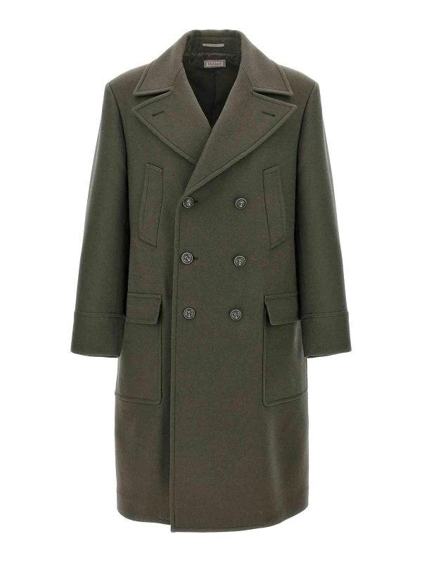 Brunello Cucinelli Sample Sale Brunello Cucinelli Army Wool Coat - | Designer outlet