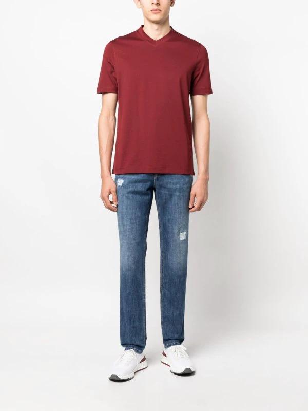 Brunello Cucinelli Sample Sale Brunello Cucinelli Blue Cotton Straight-Leg Jeans - | Designer outlet