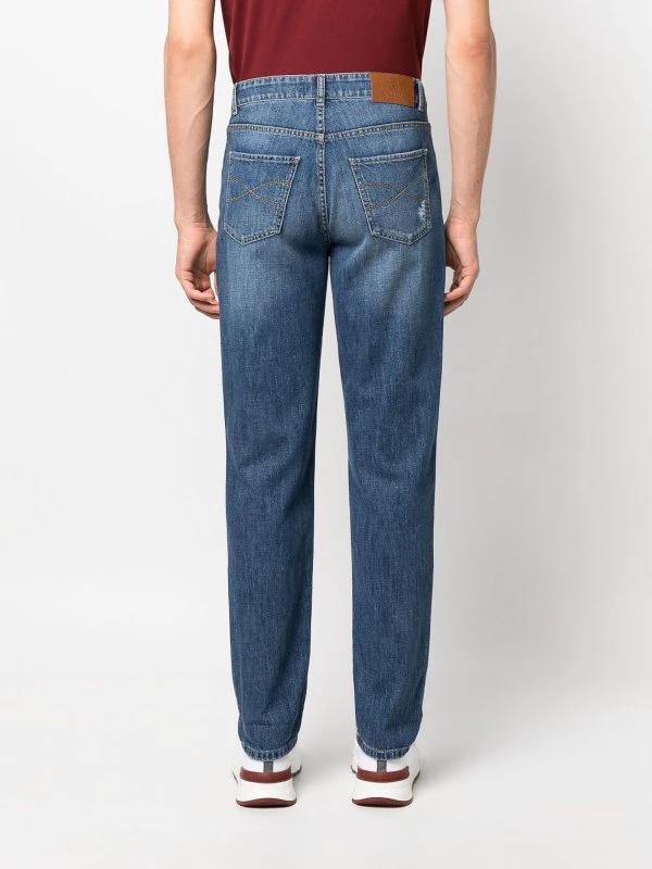 Brunello Cucinelli Sample Sale Brunello Cucinelli Blue Cotton Straight-Leg Jeans - | Designer outlet