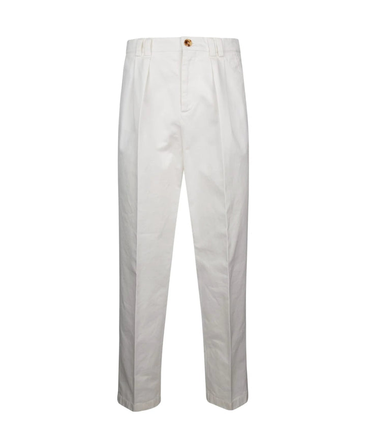 Brunello Cucinelli Sample Sale Brunello Cucinelli White Cotton Dress Pants - | Designer outlet