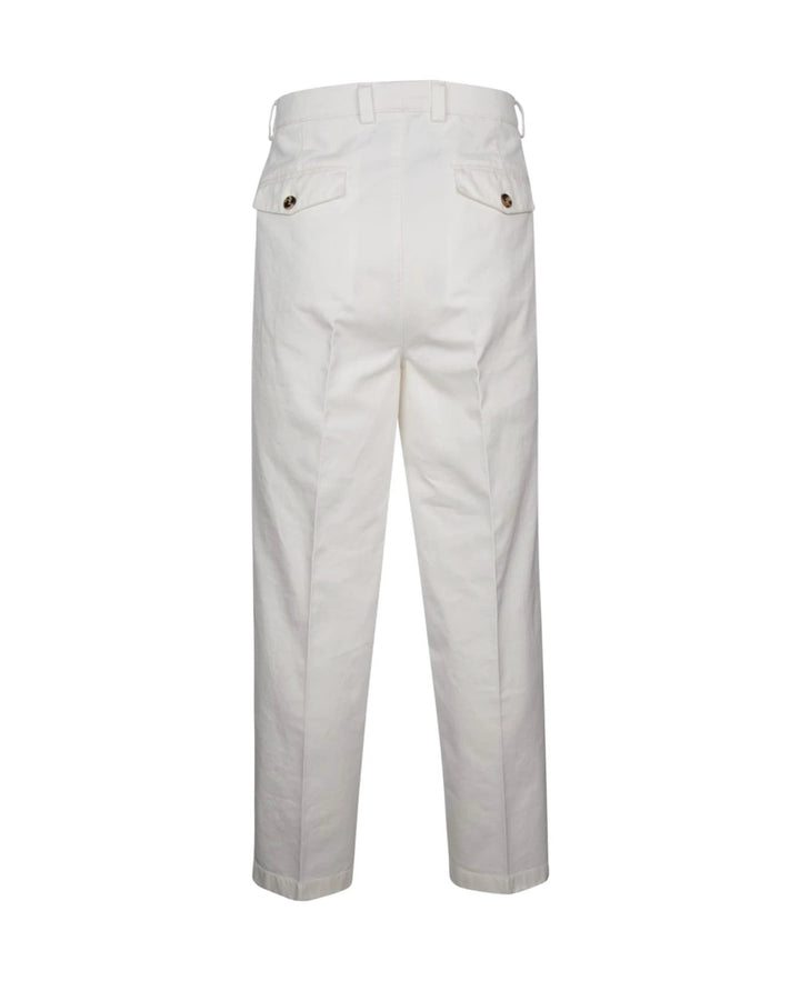 Brunello Cucinelli Sample Sale Brunello Cucinelli White Cotton Dress Pants - | Designer outlet