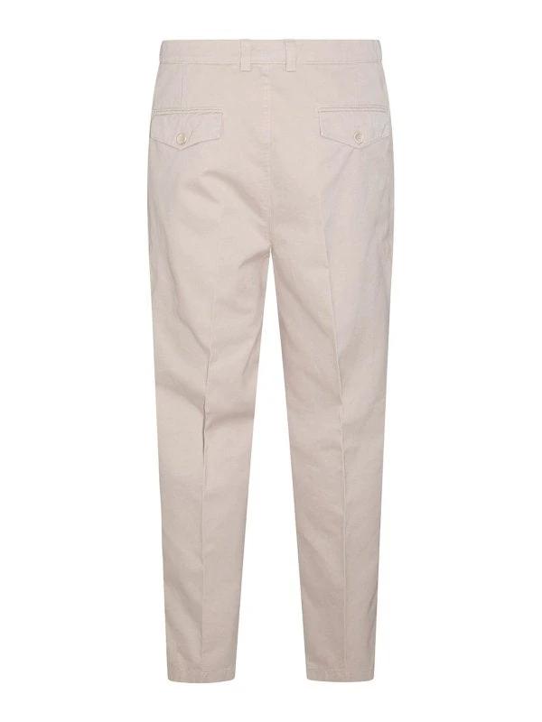 Brunello Cucinelli Sample Sale Brunello Cucinelli Beige Cotton Casual Pants - | Designer outlet