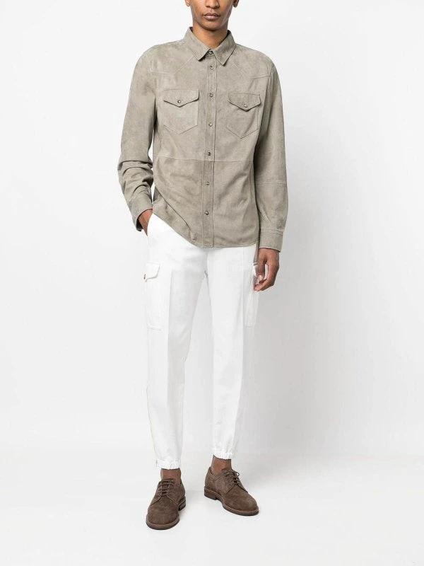 Brunello Cucinelli Sample Sale Brunello Cucinelli White Cotton Casual Pants - | Designer outlet
