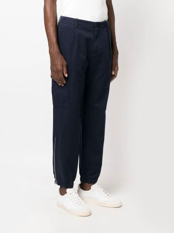 Brunello Cucinelli Blue Cotton Cargo Pants