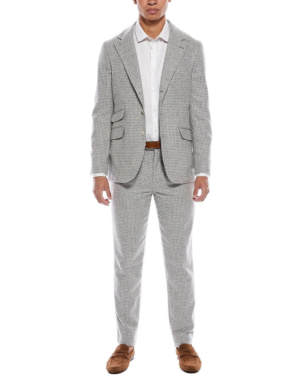 Brunello Cucinelli Sample Sale Brunello Cucinelli Pearl Leather Two-Piece Suit - | Designer outlet
