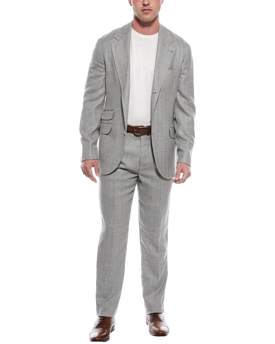 Brunello Cucinelli Sample Sale Brunello Cucinelli Gray Wool Two-Piece Suit - | Designer outlet