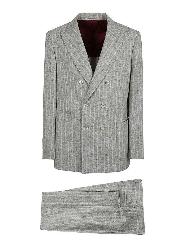 Brunello Cucinelli Sample Sale Brunello Cucinelli Pearl Leather Two-Piece Suit - | Designer outlet