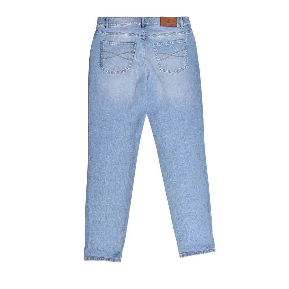 Brunello Cucinelli Sample Sale Brunello Cucinelli Blue Cotton Straight-Leg Jeans - | Designer outlet