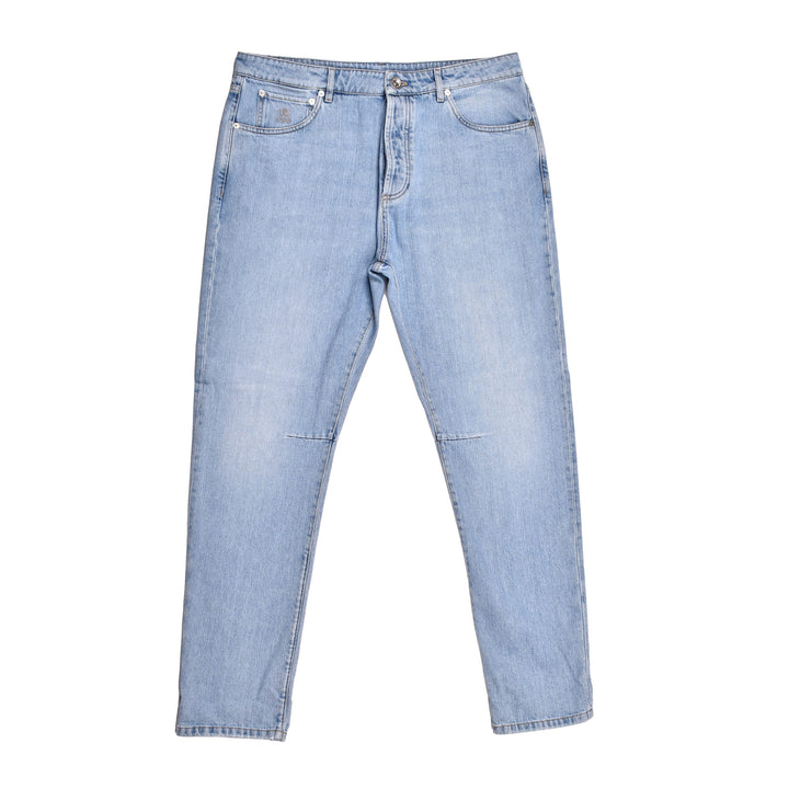 Brunello Cucinelli Blue Cotton Jeans Denim
