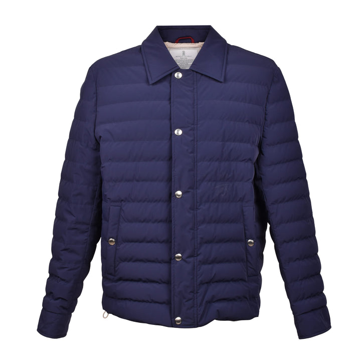 Brunello Cucinelli Blue Polyamide Full-Length Jacket
