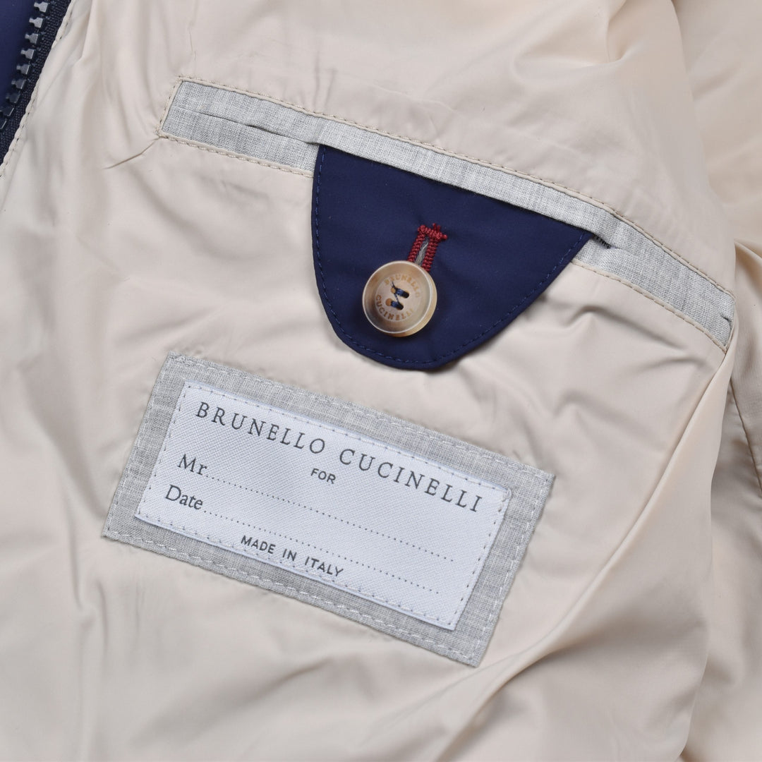 Brunello Cucinelli Blue Polyamide Full-Length Jacket