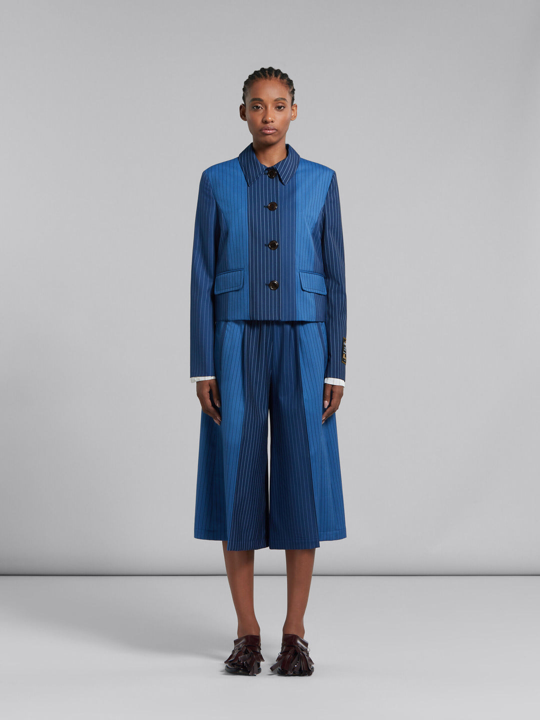 Marni Blue Fibres Coat